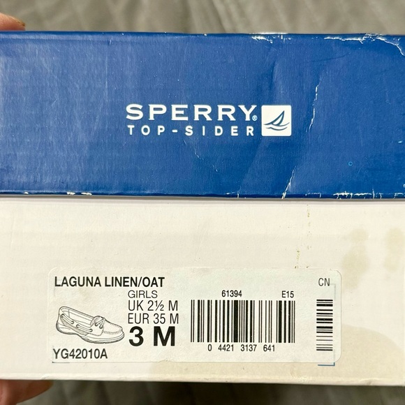 Sperry Top Sider in Laguna Linen/Oat, Size 3 Girls - Picture 3 of 9
